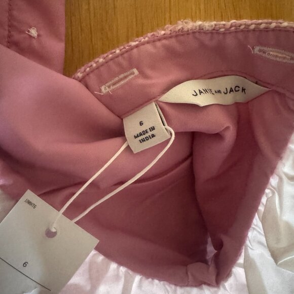 Janie and Jack Pink Tweed Dress Set - Size 6 (NWT) - Picture 5 of 6